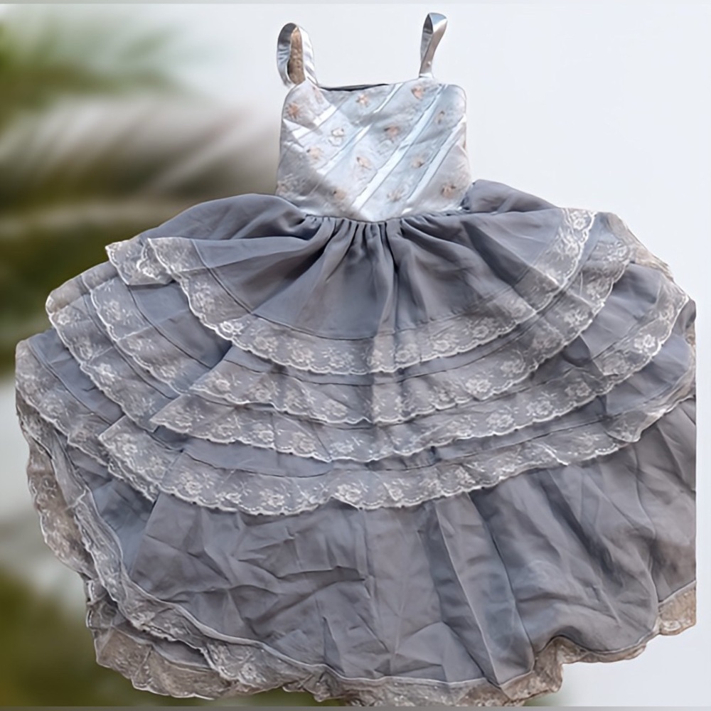 Dollcake Blue High Tea at Tiffany Tiered Formal Dress